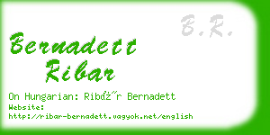 bernadett ribar business card